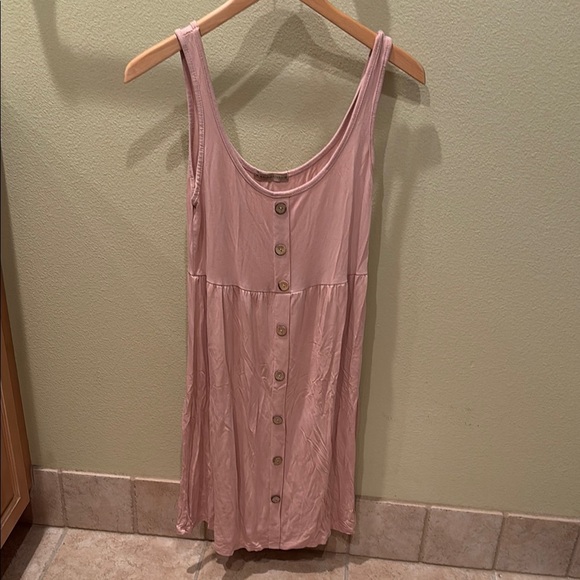 Pink Button-Down Sleeveless Dress - Picture 2 of 7